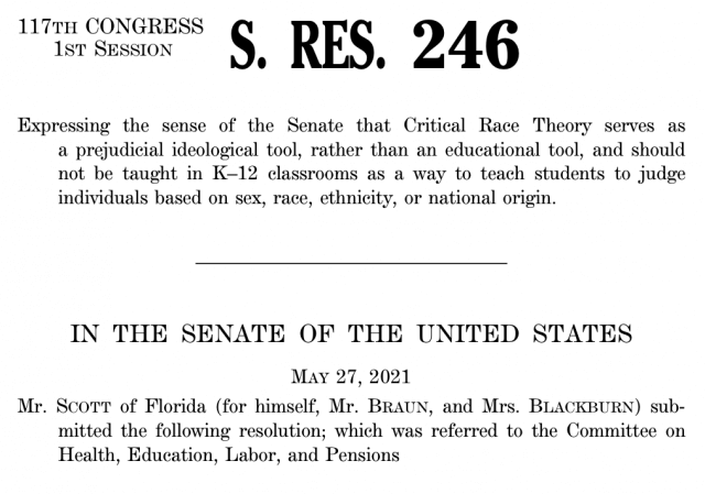 CriticalRace.org Cited in Congressional Resolution