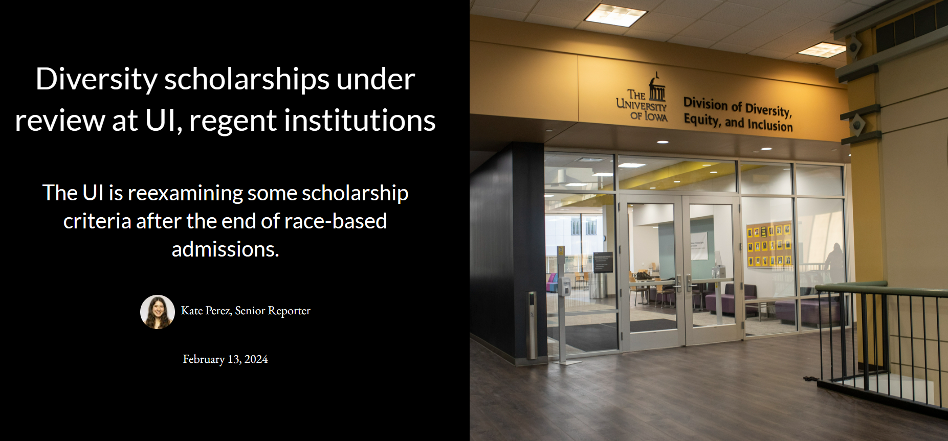 Diversity Scholarships under review at UI, regent Institutions